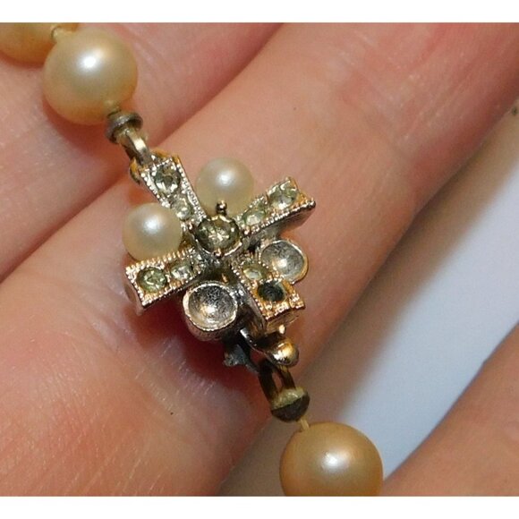 Vintage Marvella Faux Pearl Beaded Necklace - Picture 3 of 5